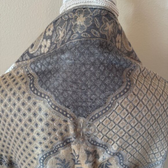 Beautiful Light Blue and Silver Metallic Scarf Wrap - Picture 6 of 7